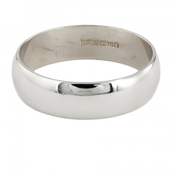 9ct white gold 4g Wedding Ring size T½